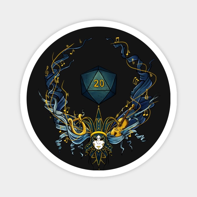 DnD bard symbol - blue Magnet by Avalon